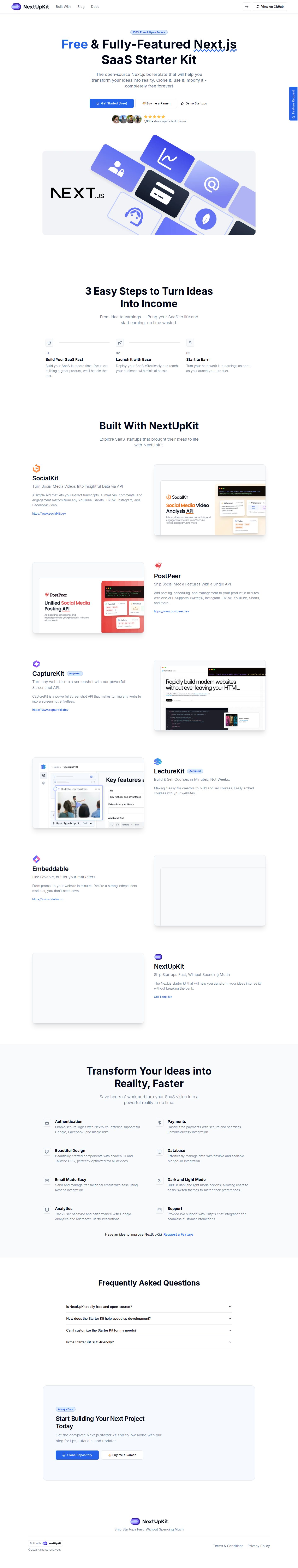 NextUpKit website preview