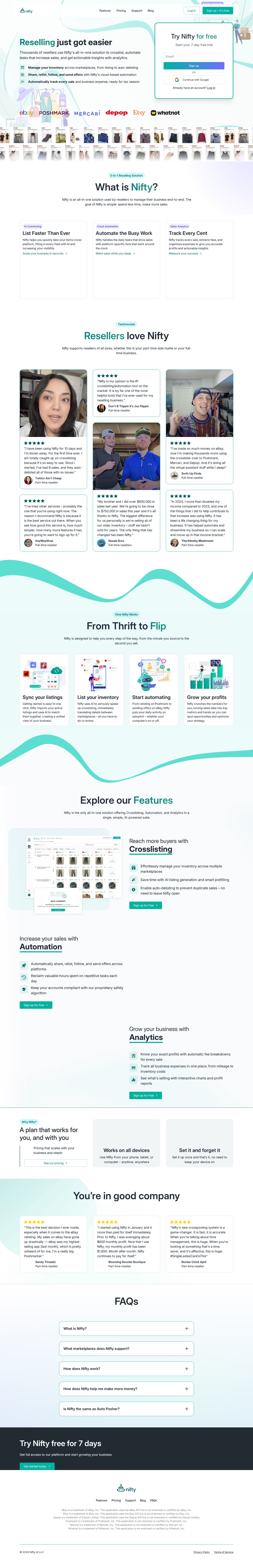 Nifty website preview