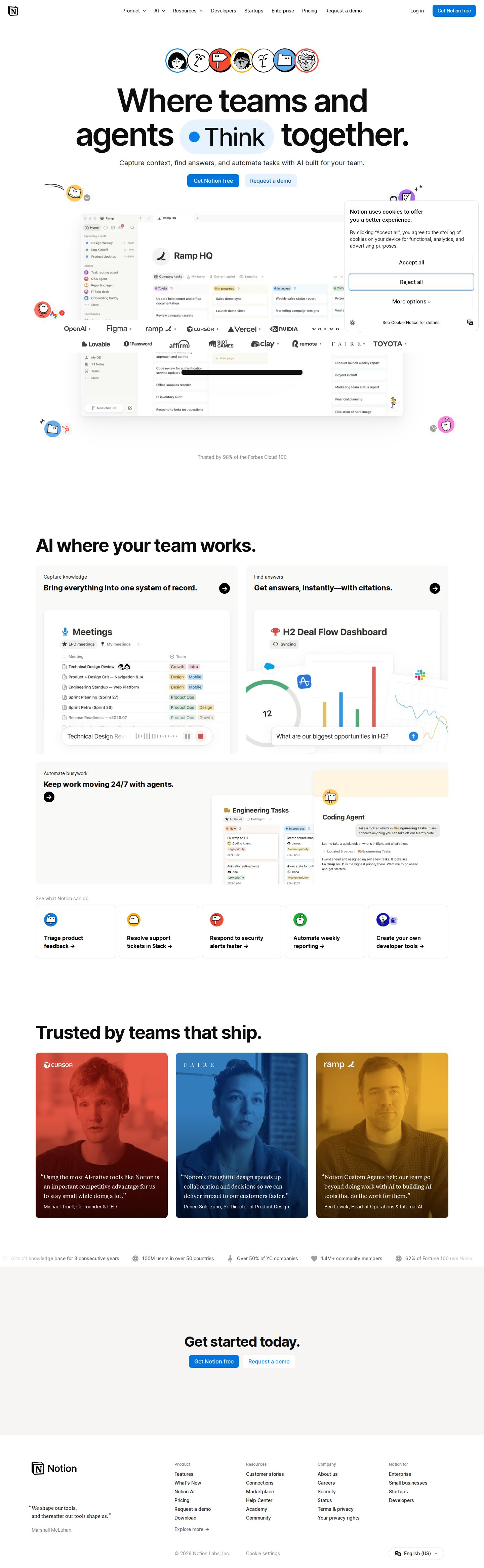 Notion website preview