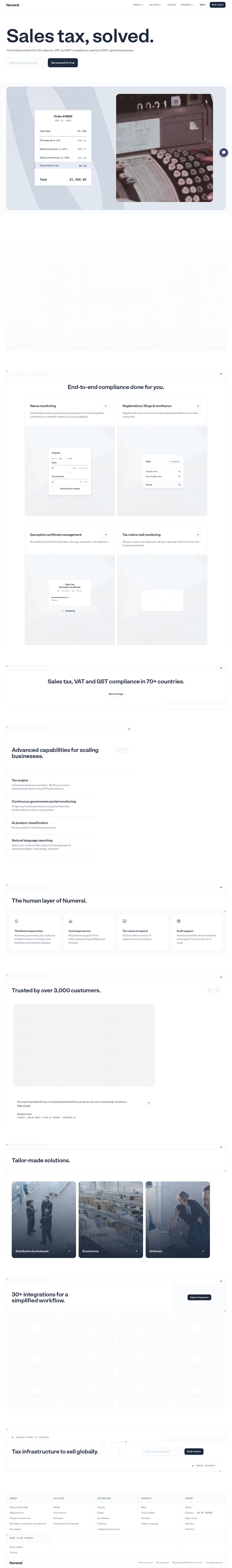 Numeral website preview