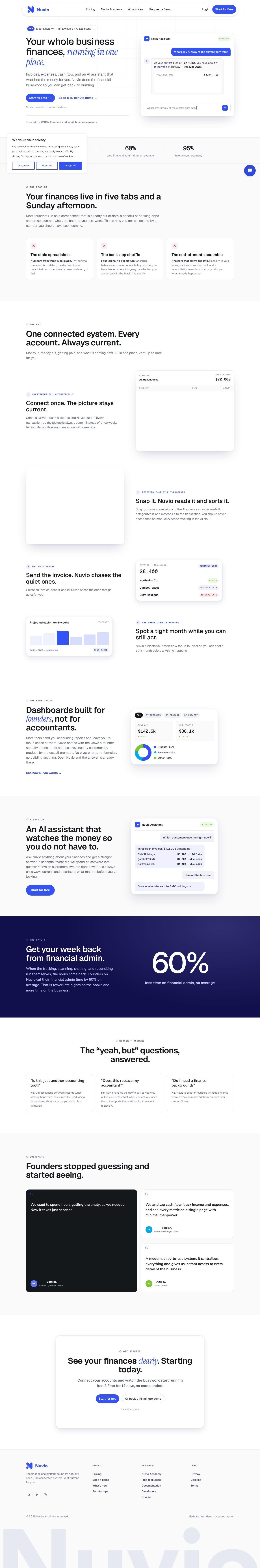 Nuvio website preview