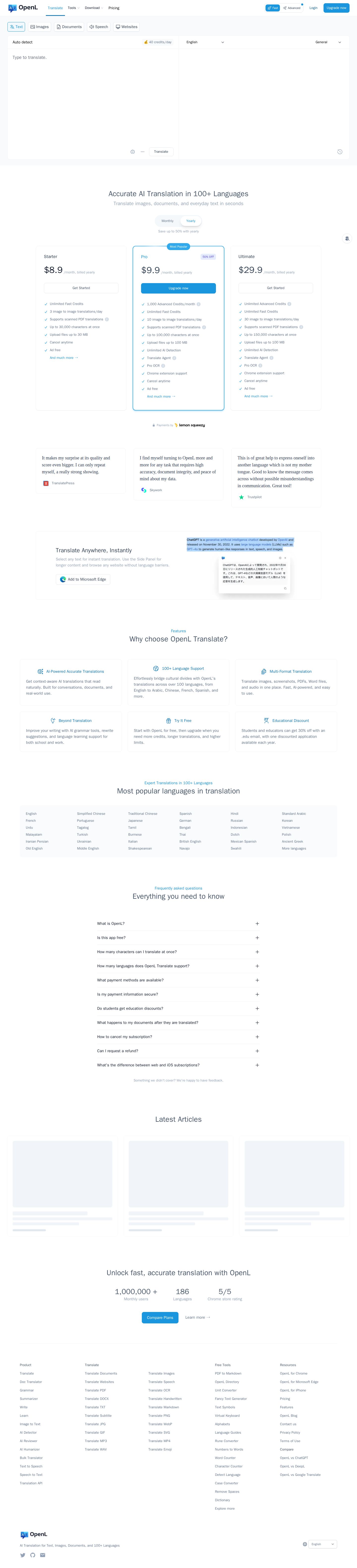 OpenL website preview