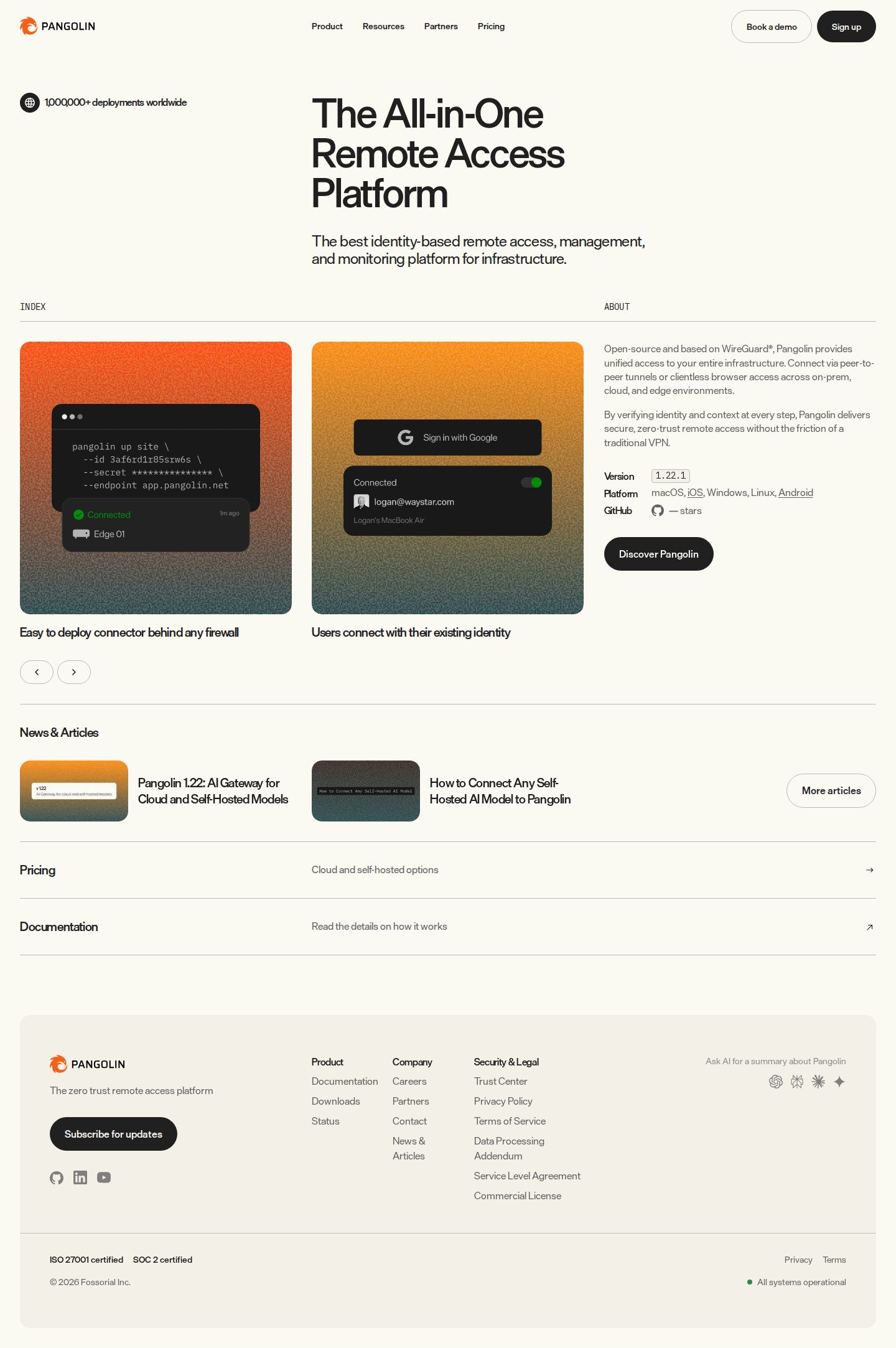 Pangolin website preview