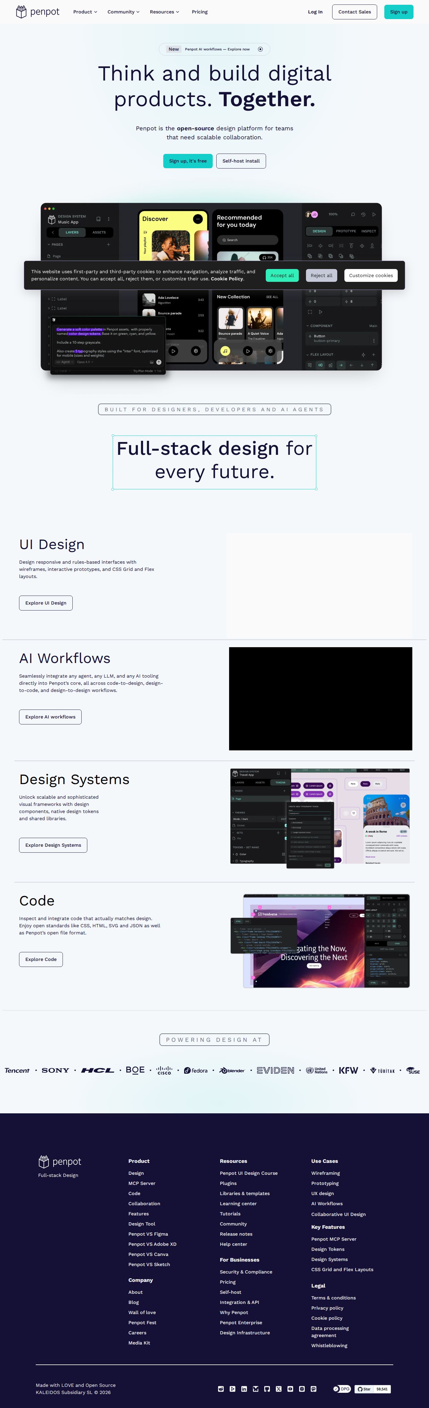 Penpot website preview
