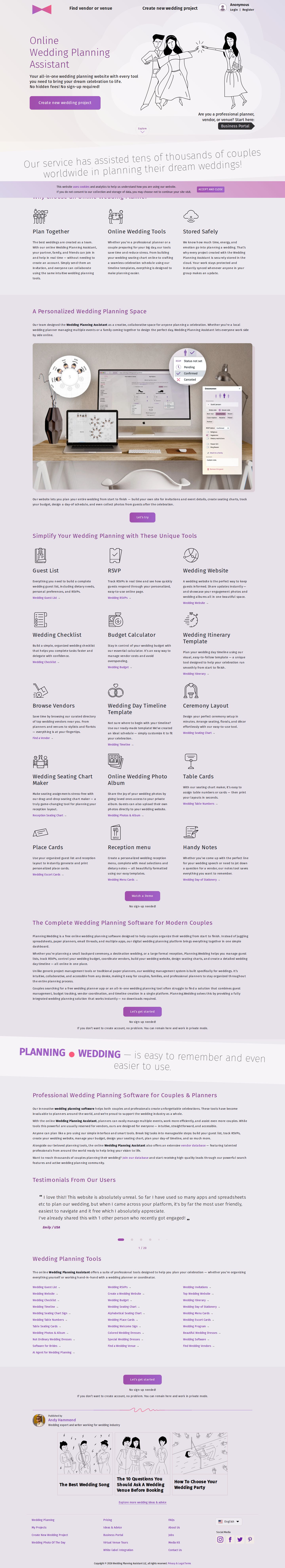 Planning website preview