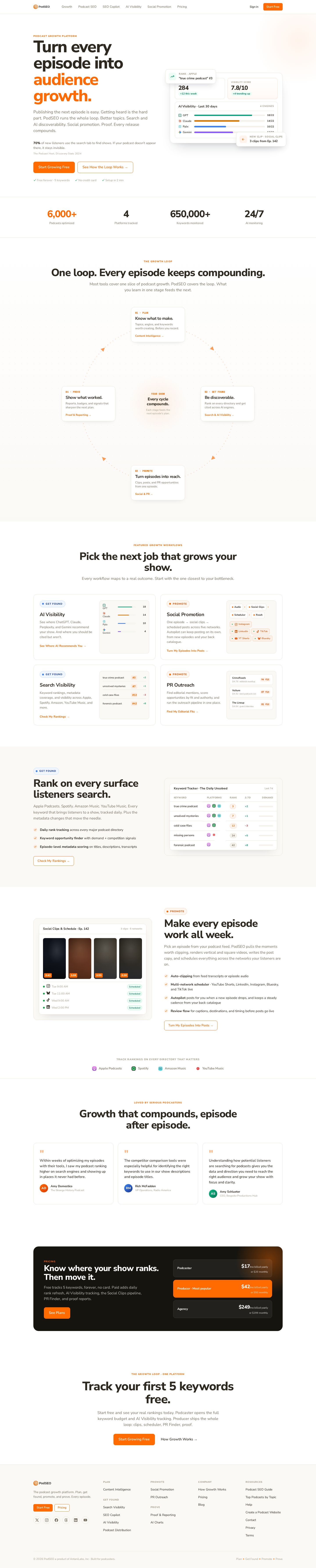 PodSEO website preview