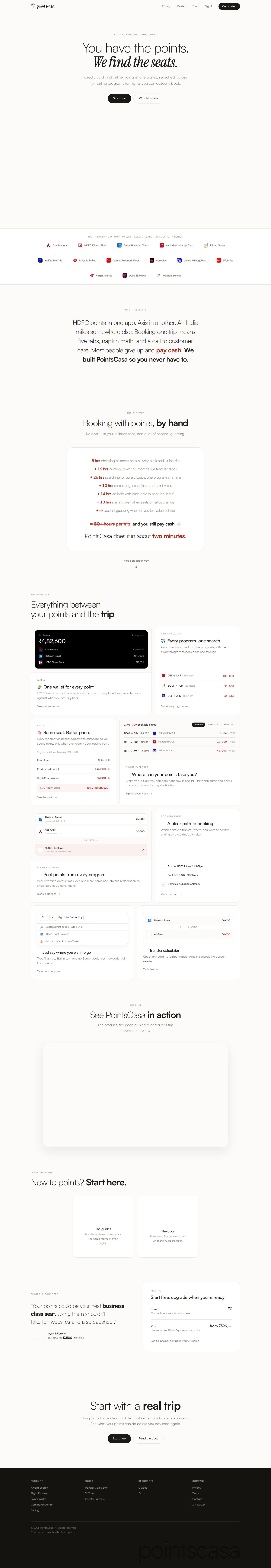 PointsCasa website preview