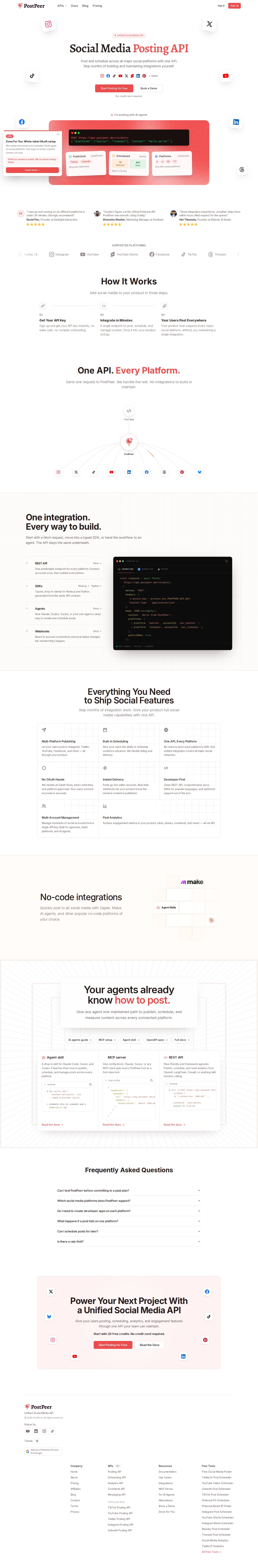 PostPeer website preview