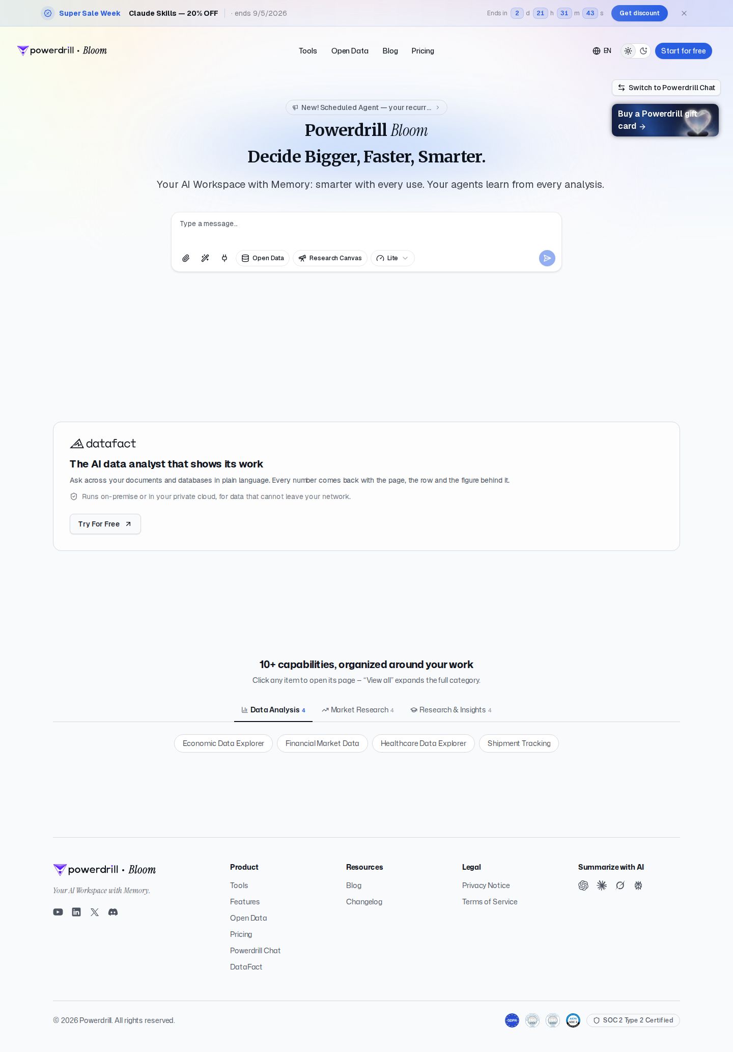 Powerdrill website preview
