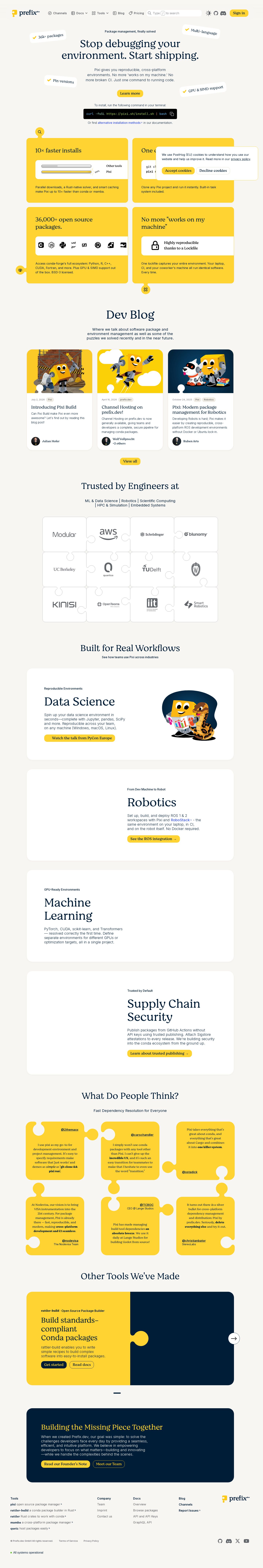 prefix.dev website preview