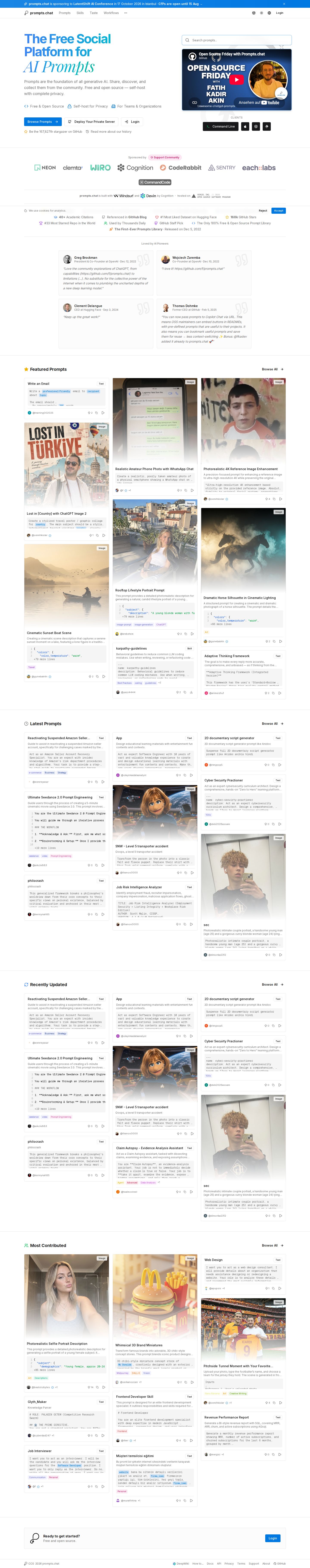 prompts.chat website preview