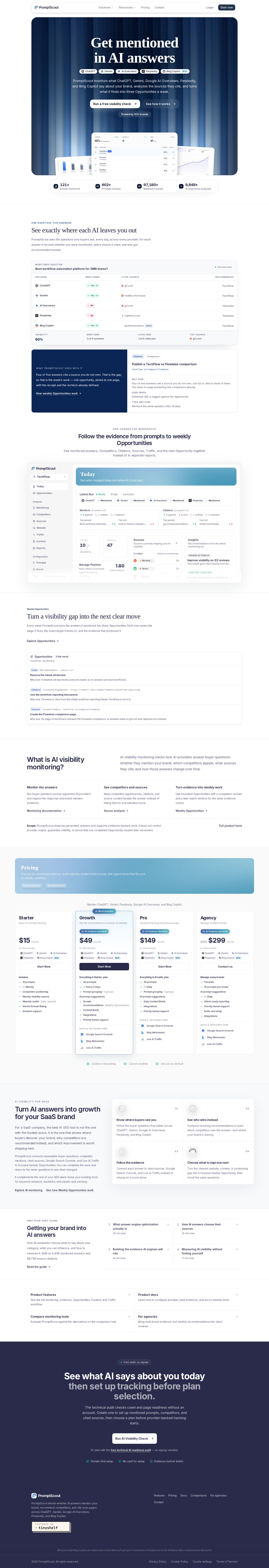 PromptScout website preview