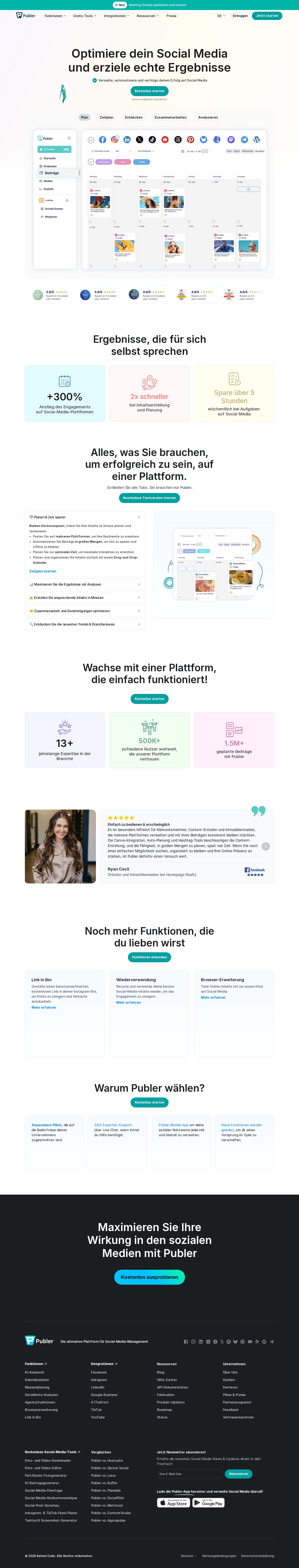 Publer website preview