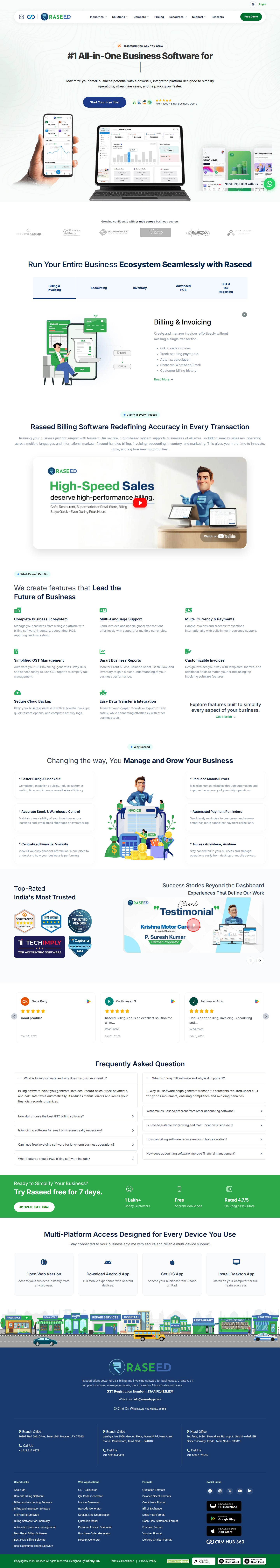 GST Billing Software for Small Business website preview