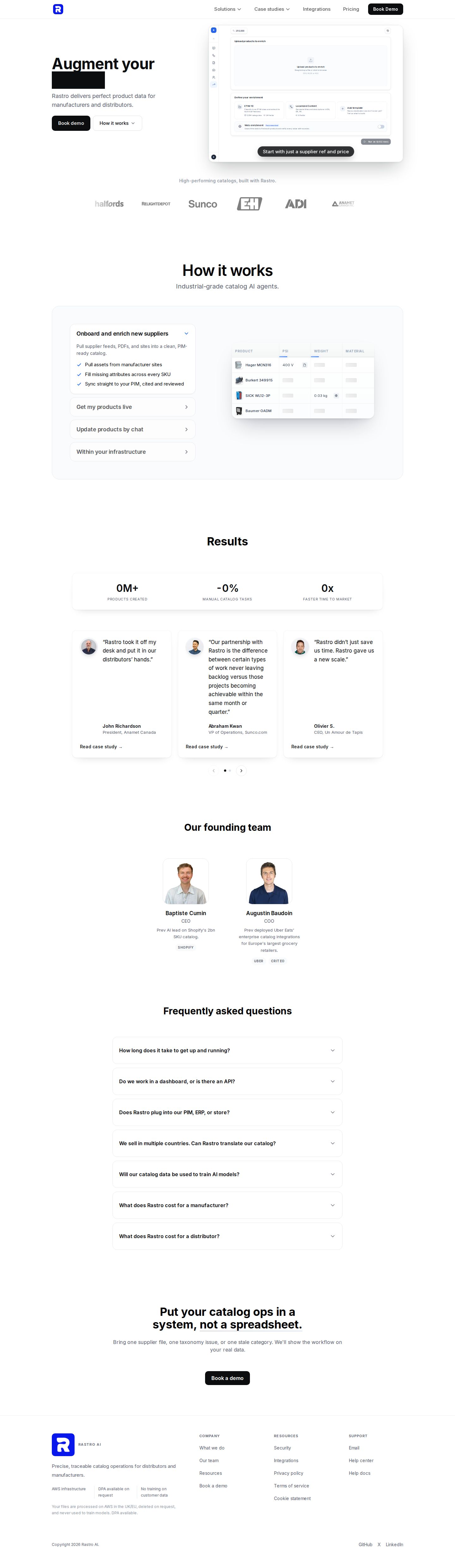 Rastro website preview