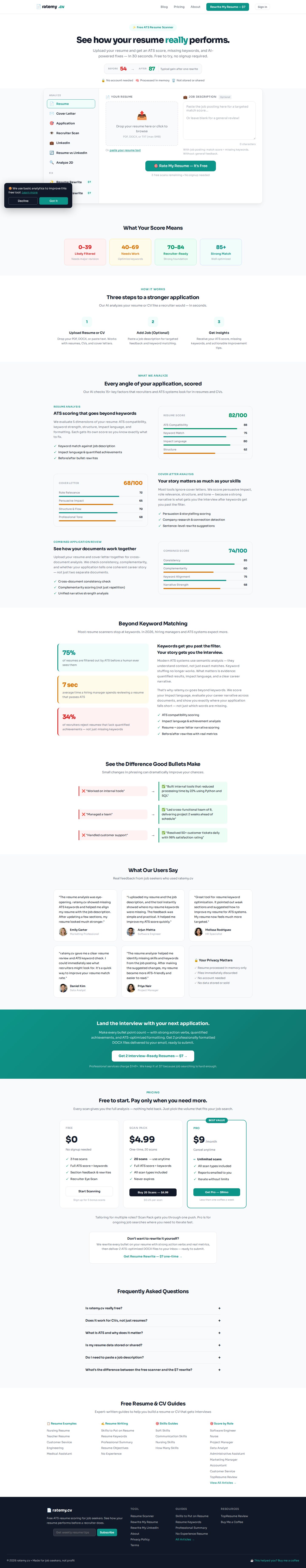 RateMy.CV website preview