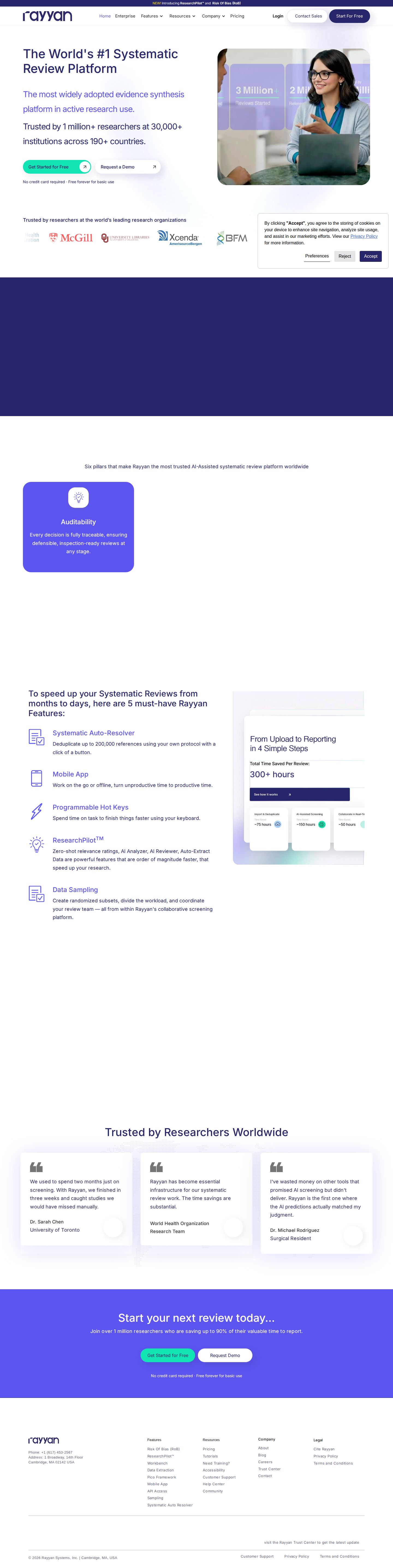 Rayyan website preview