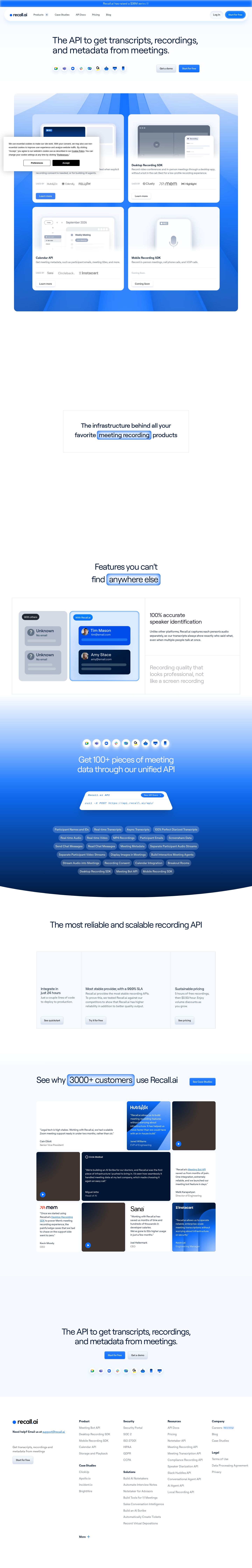 Recall.ai website preview