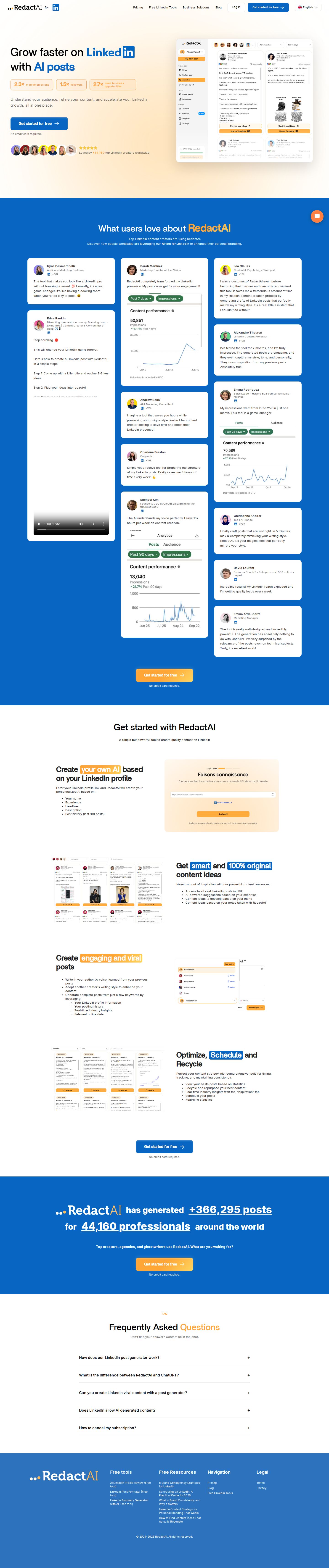 RedactAI website preview