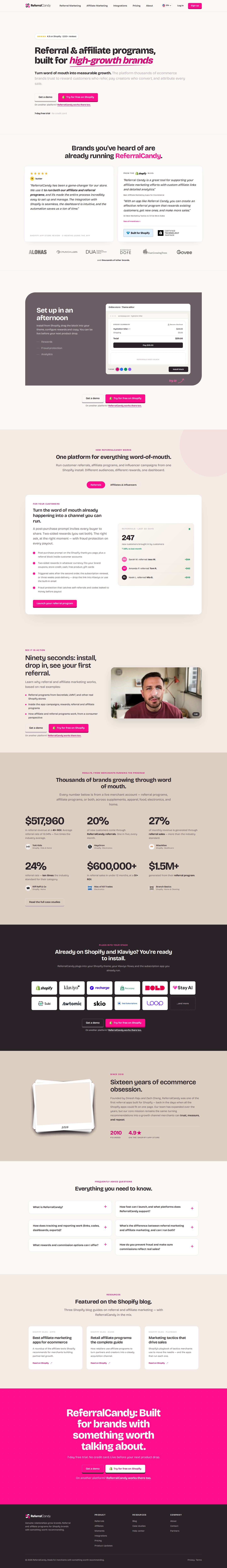 ReferralCandy website preview