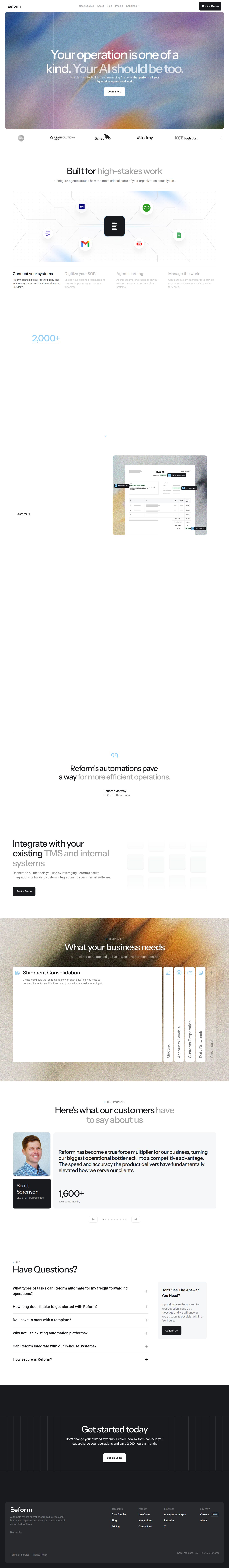 Reform website preview