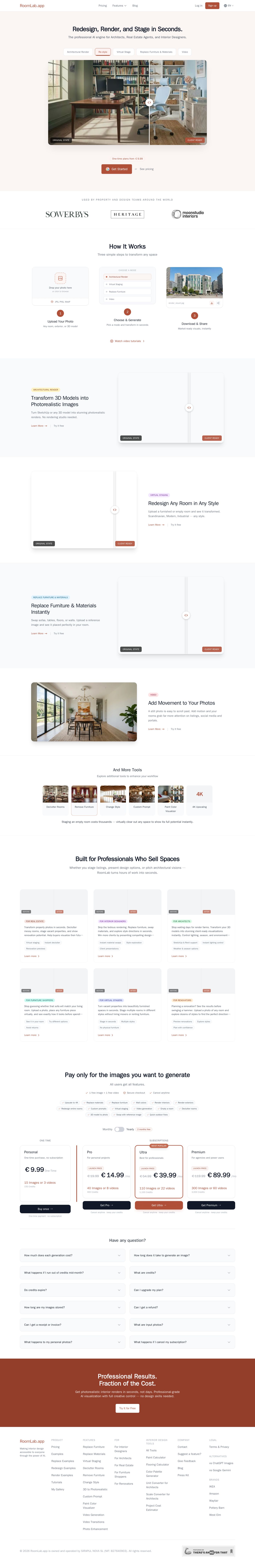 RoomLab website preview