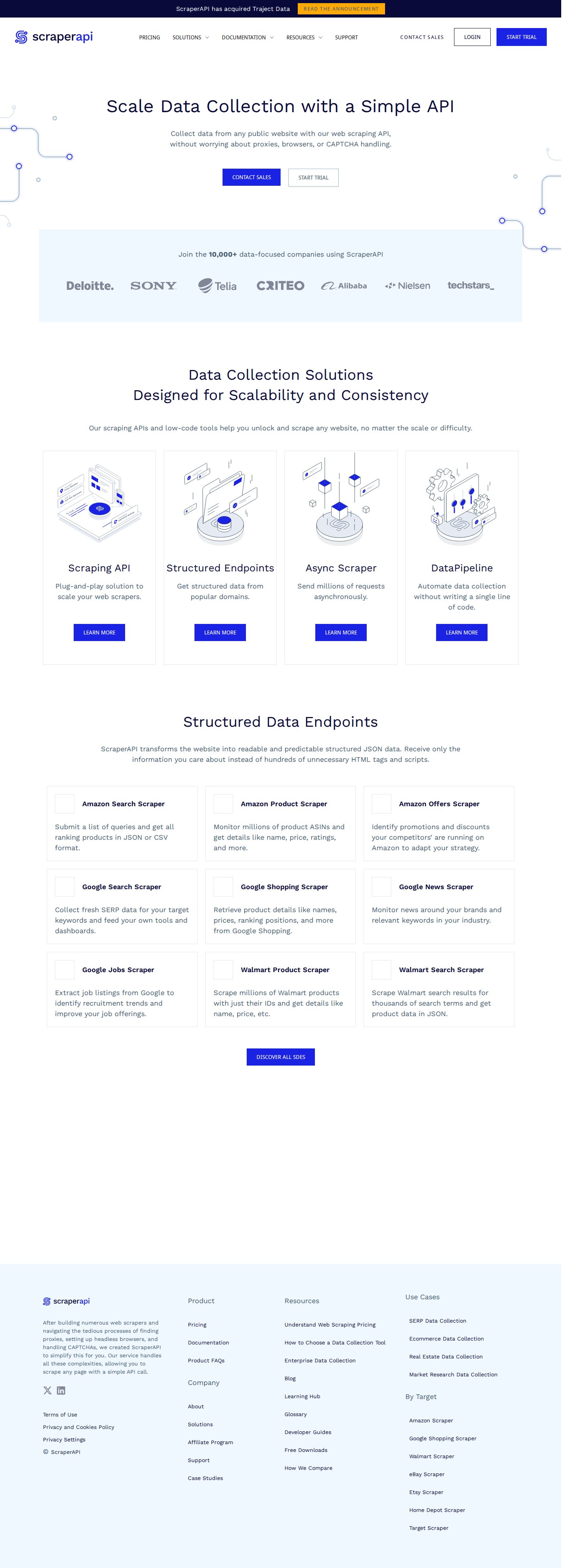 ScraperAPI website preview