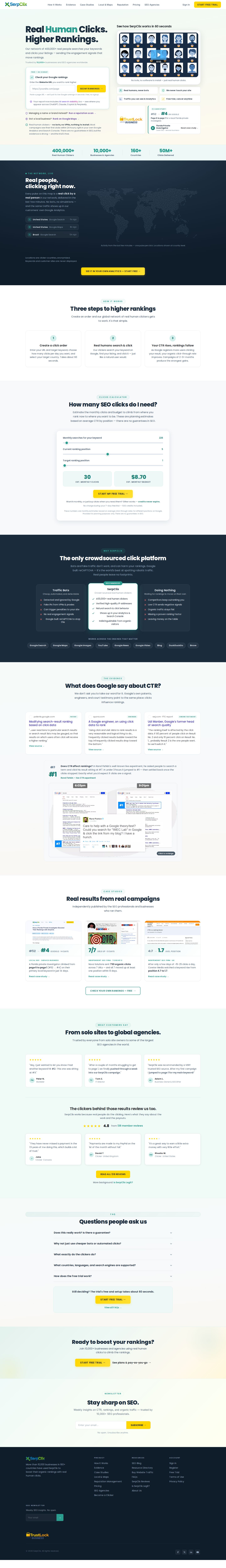 SerpClix website preview