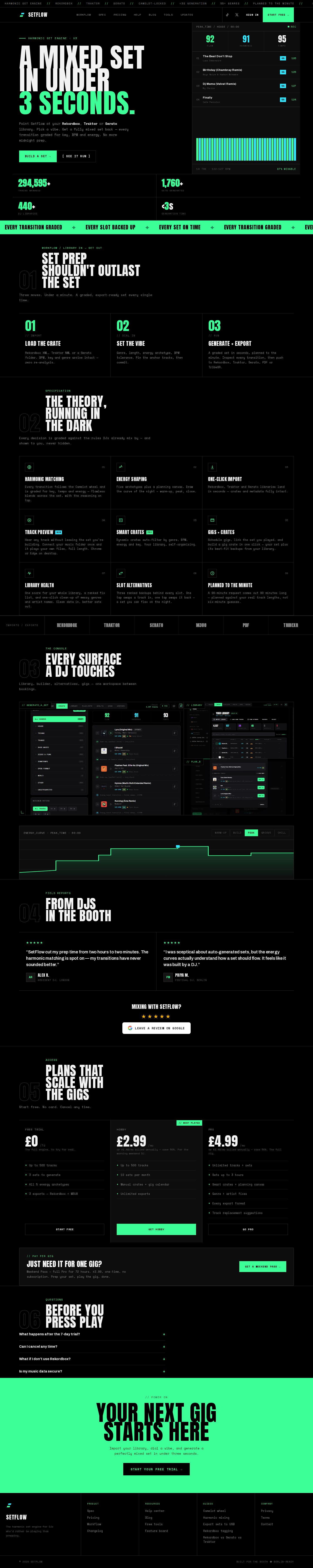 SetFlow website preview