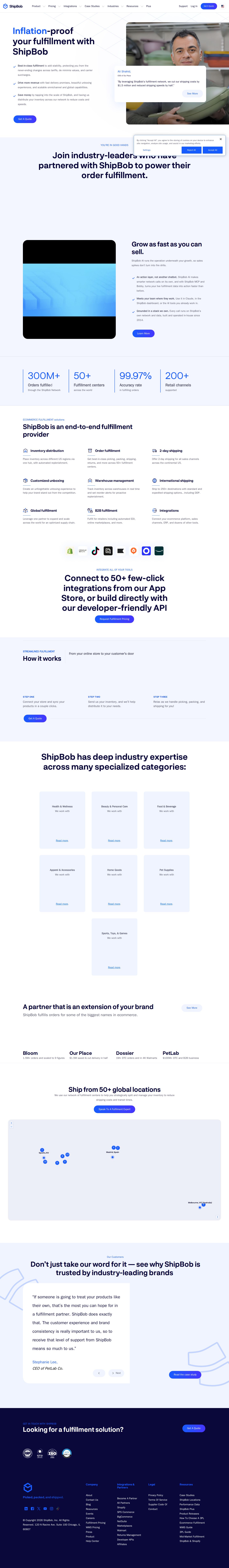 ShipBob website preview