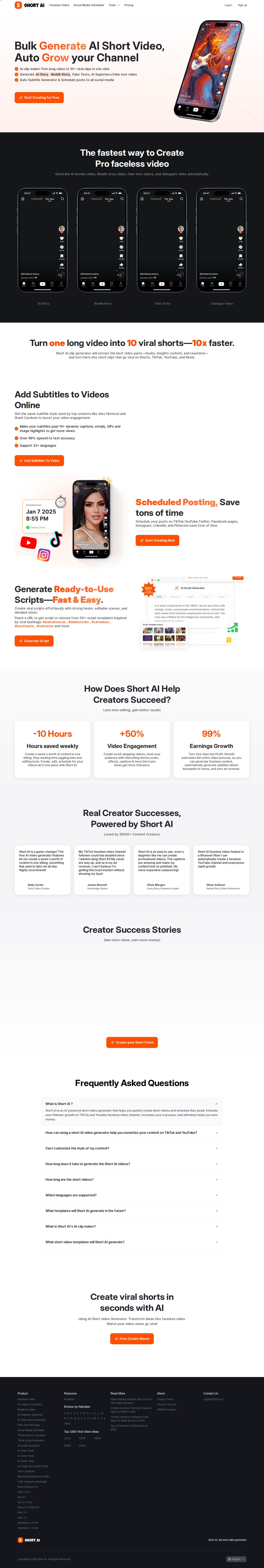 Short AI website preview
