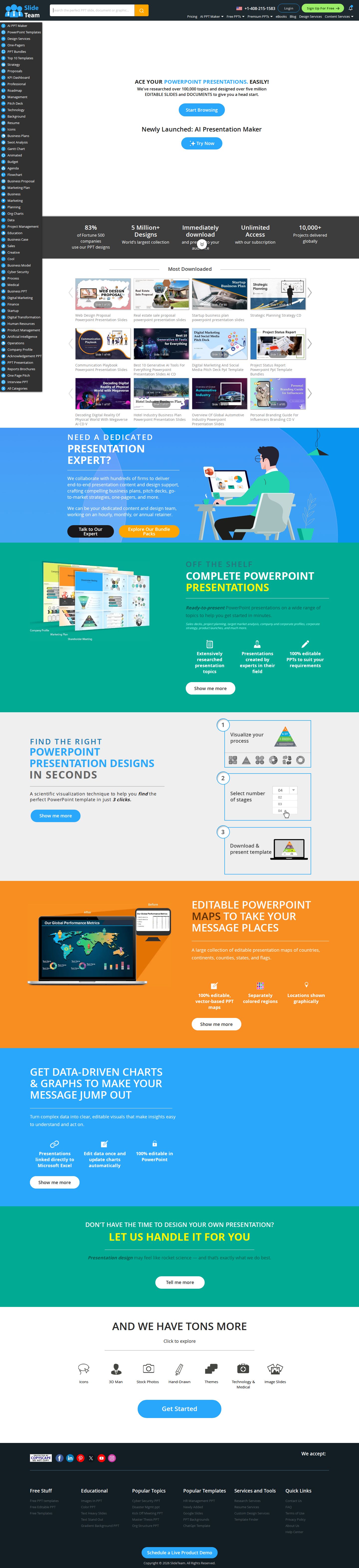 SlideTeam website preview