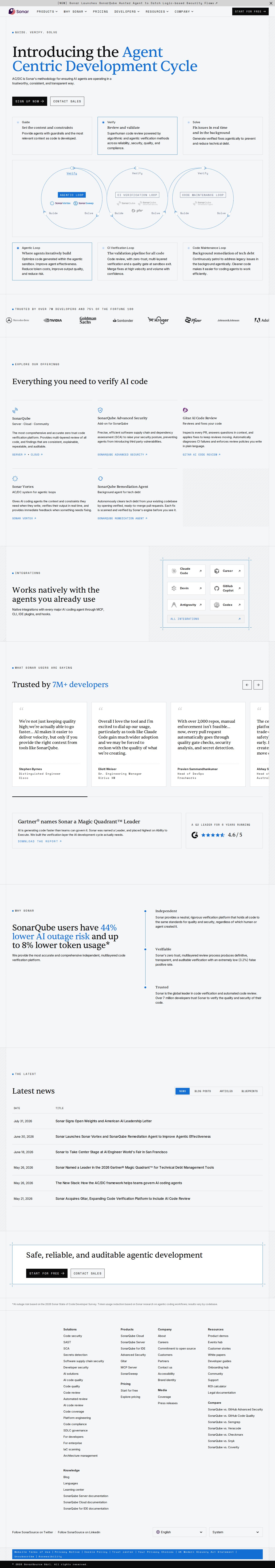 SonarSource website preview
