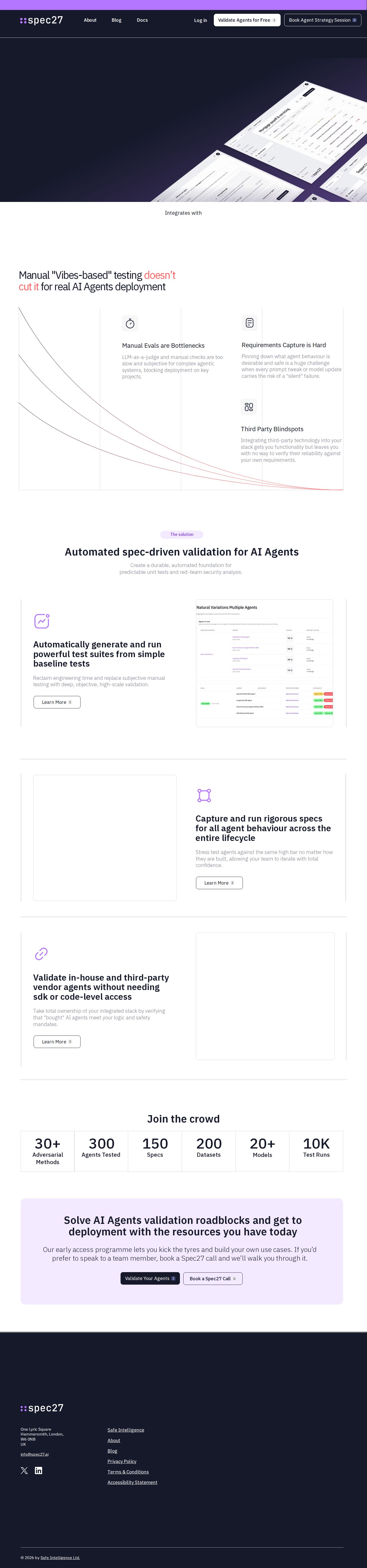 Spec27 website preview
