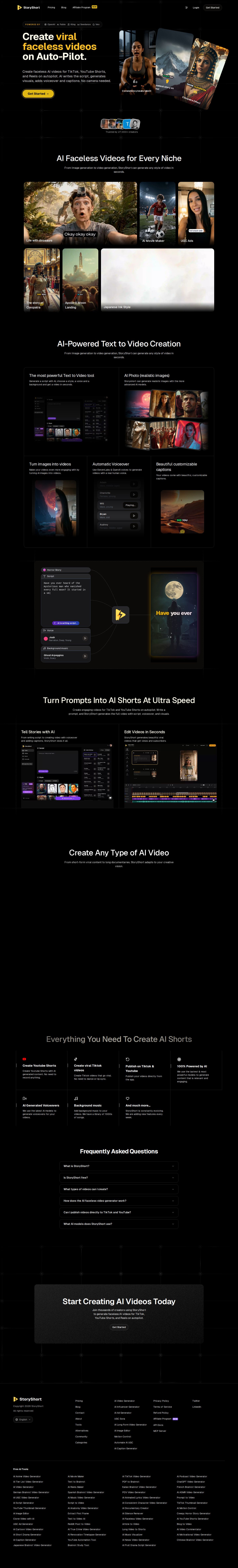 StoryShort website preview