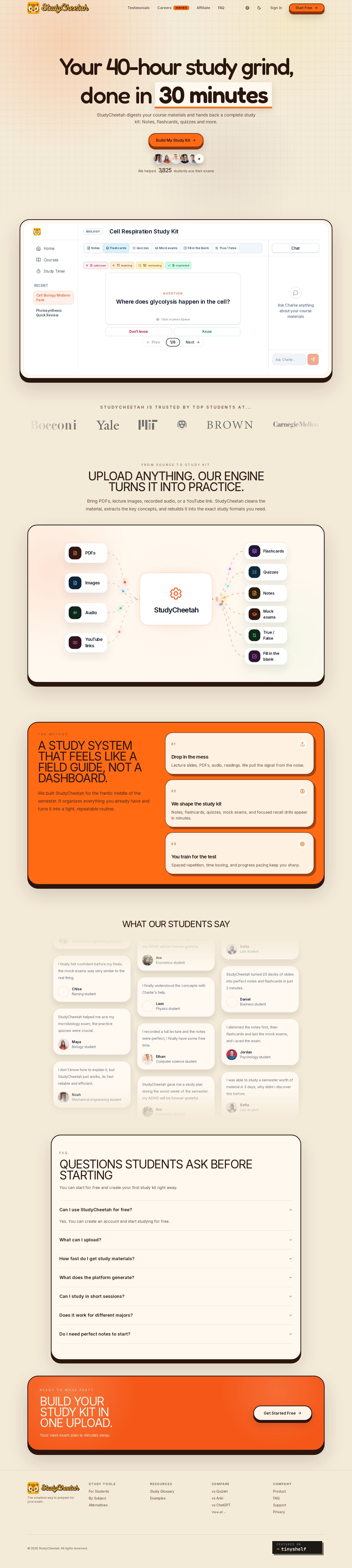 StudyCheetah website preview