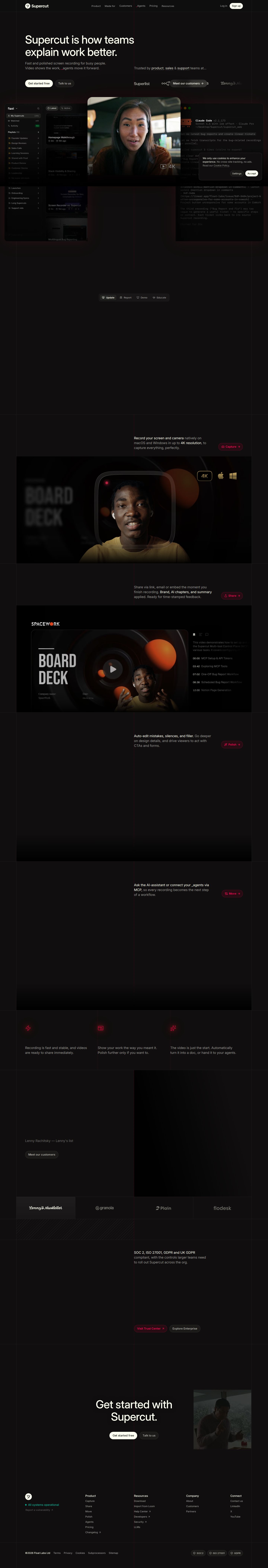 Supercut website preview