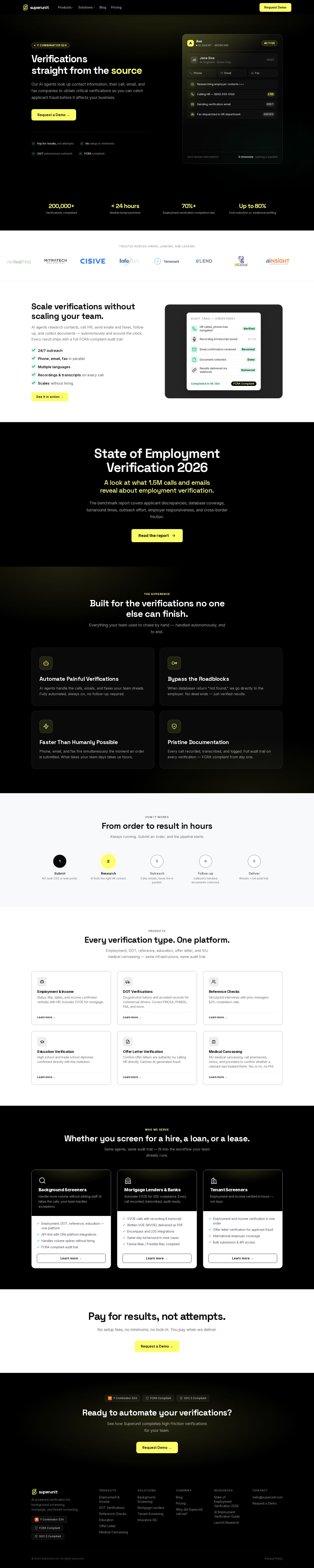 Superunit website preview