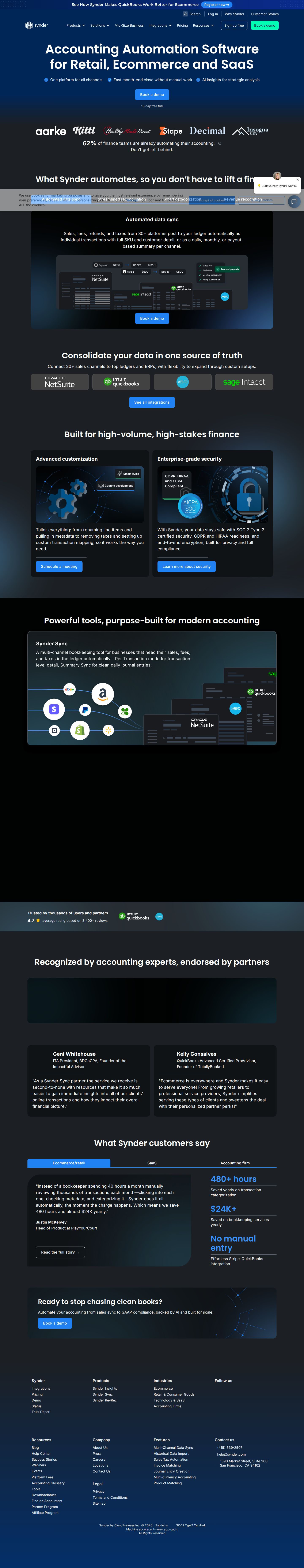 Synder website preview