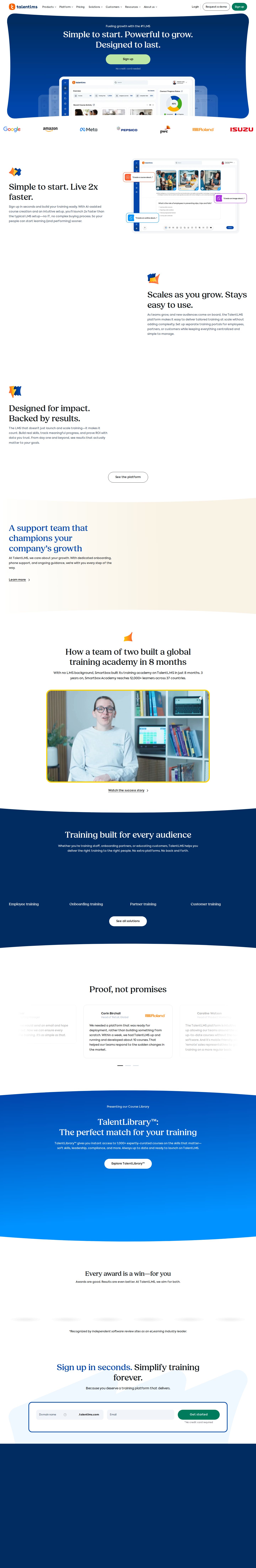 TalentLMS website preview