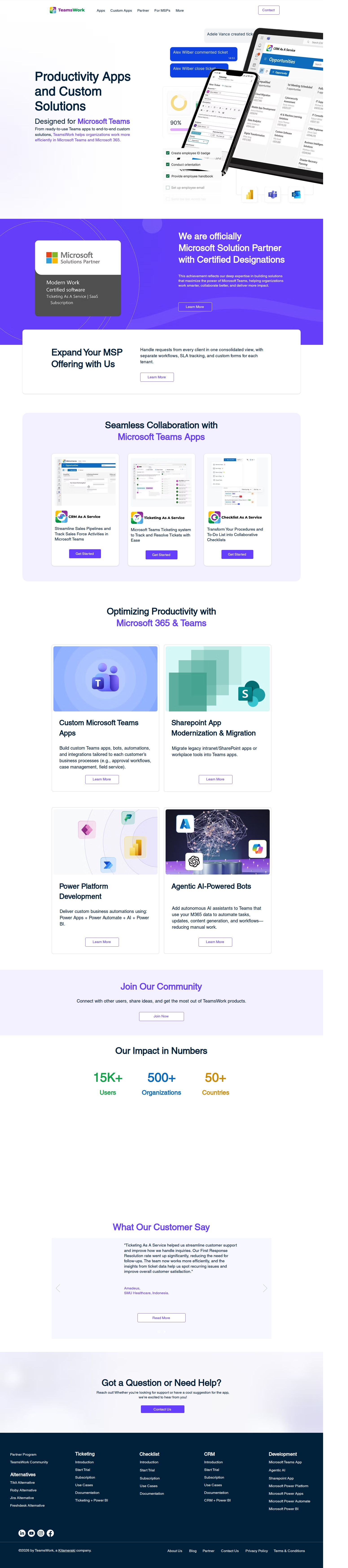 TeamsWork website preview