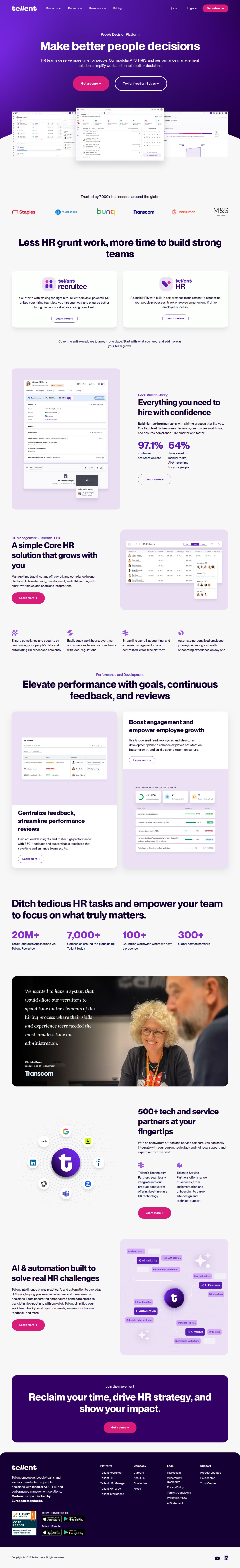 Tellent website preview