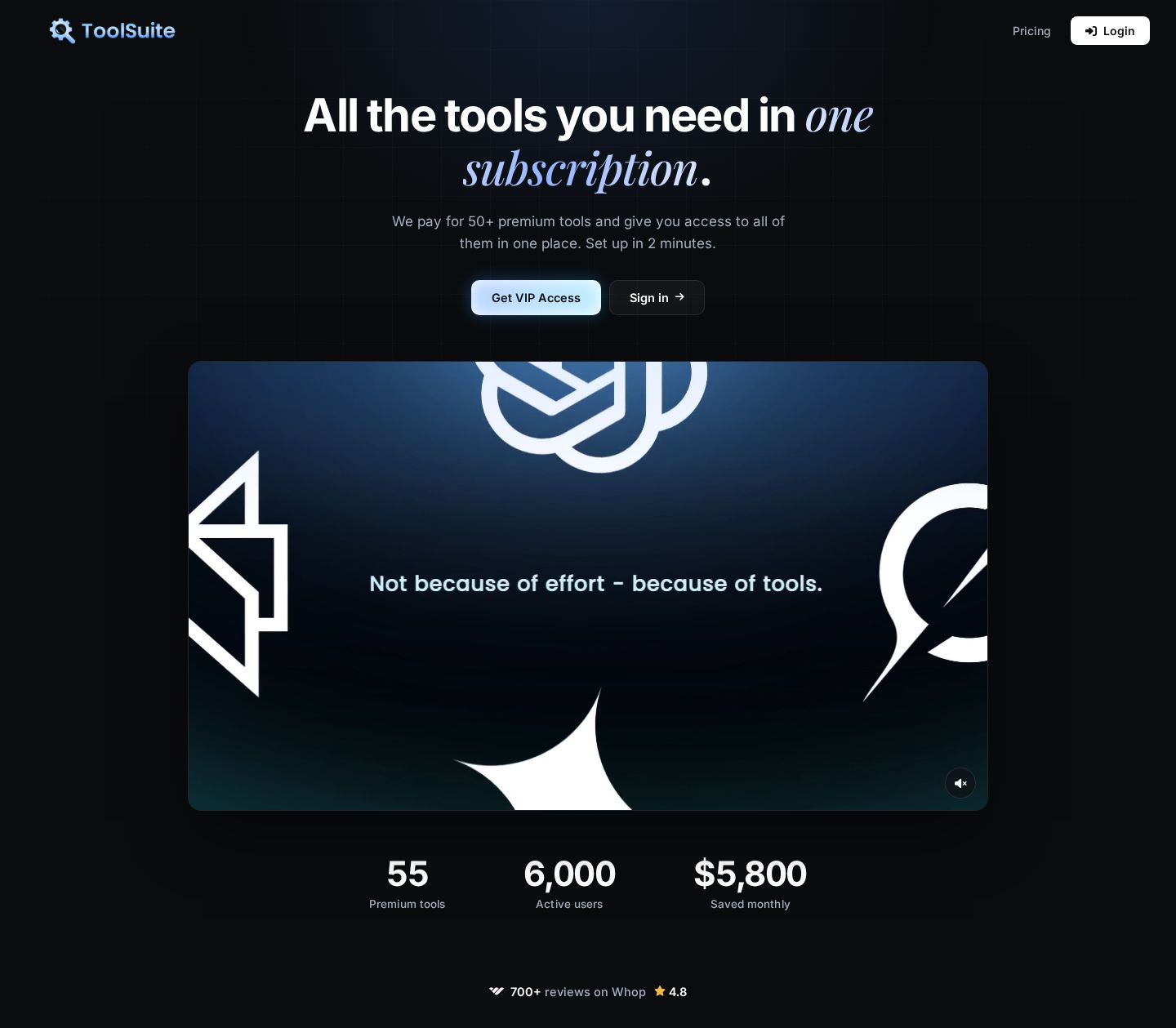 ToolSuite website preview