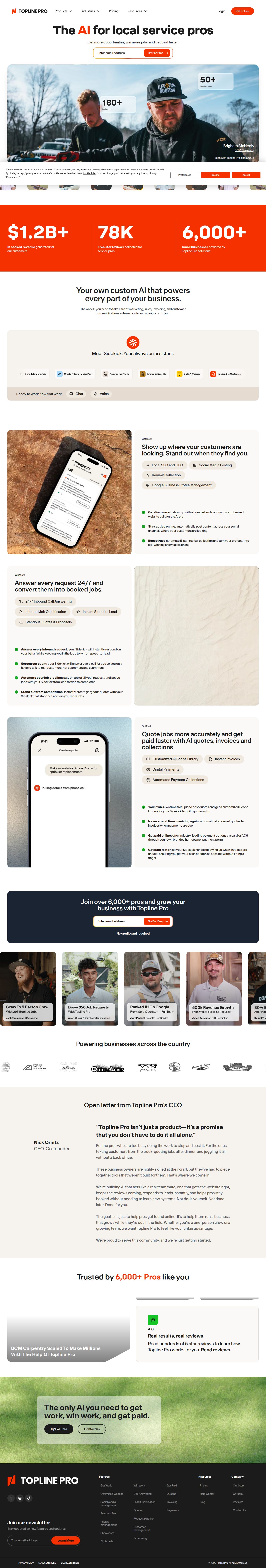Topline Pro website preview