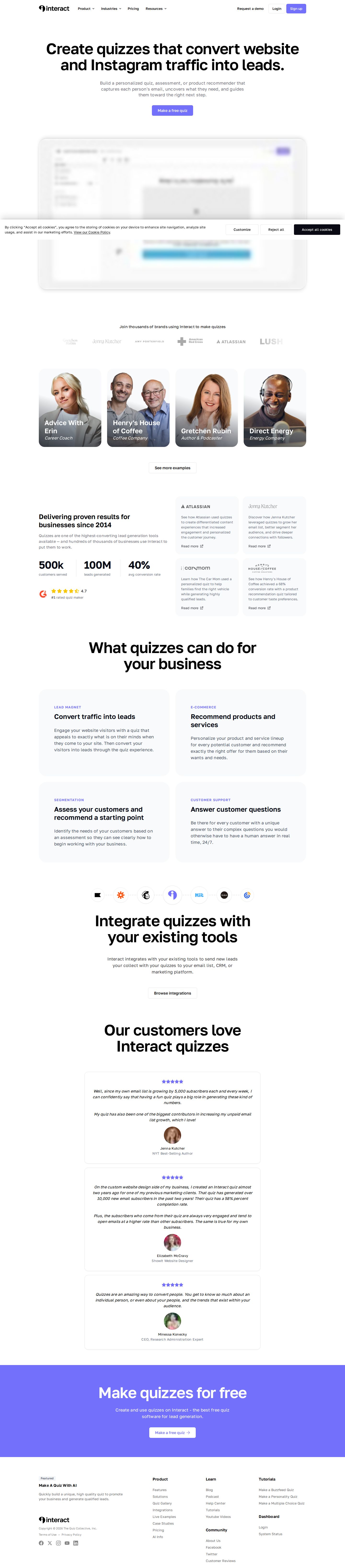 Tryinteract website preview