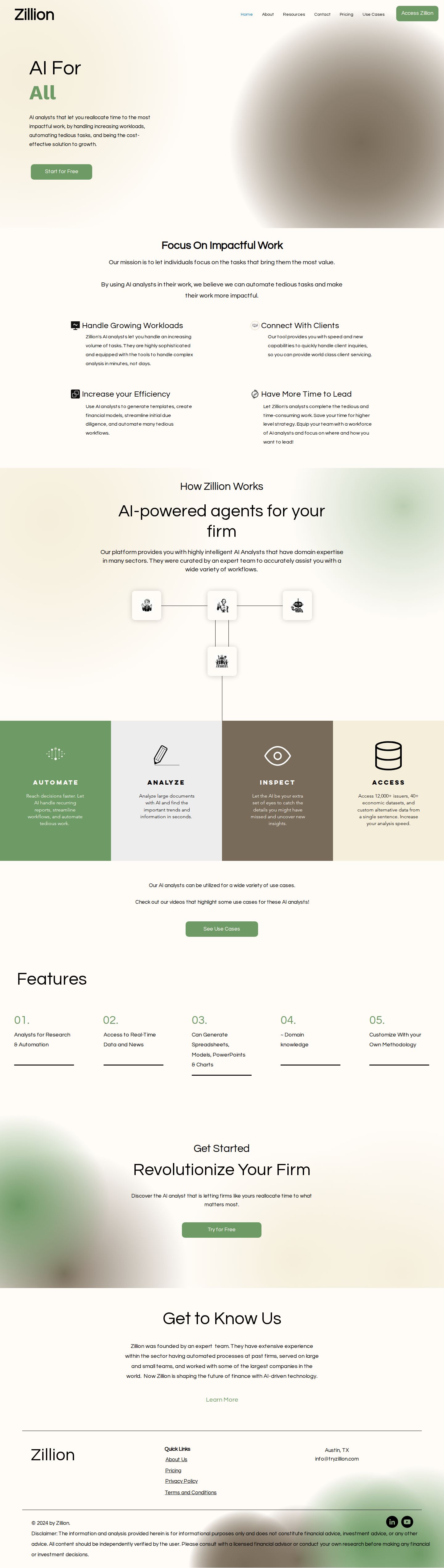 Zillion website preview