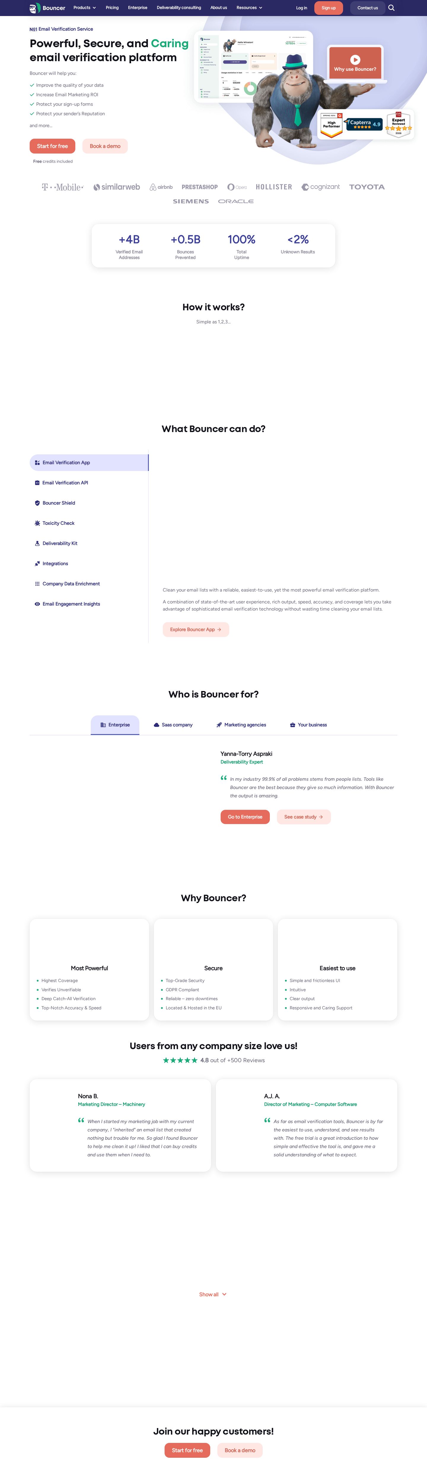 Usebouncer website preview