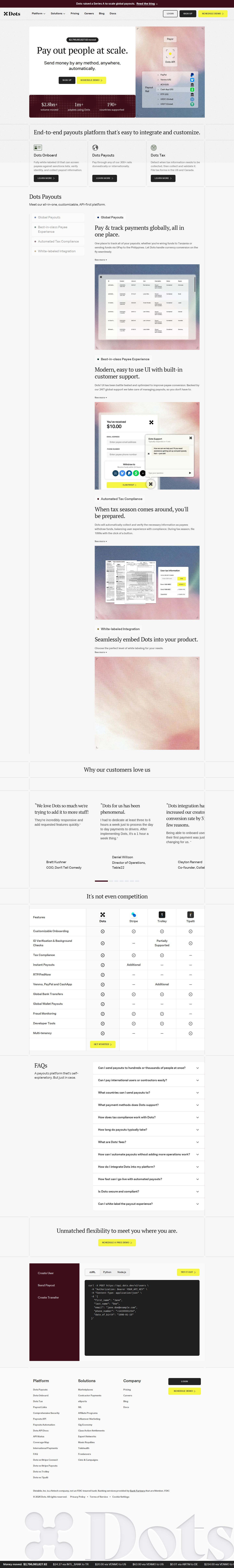 Automated global payouts at scale website preview