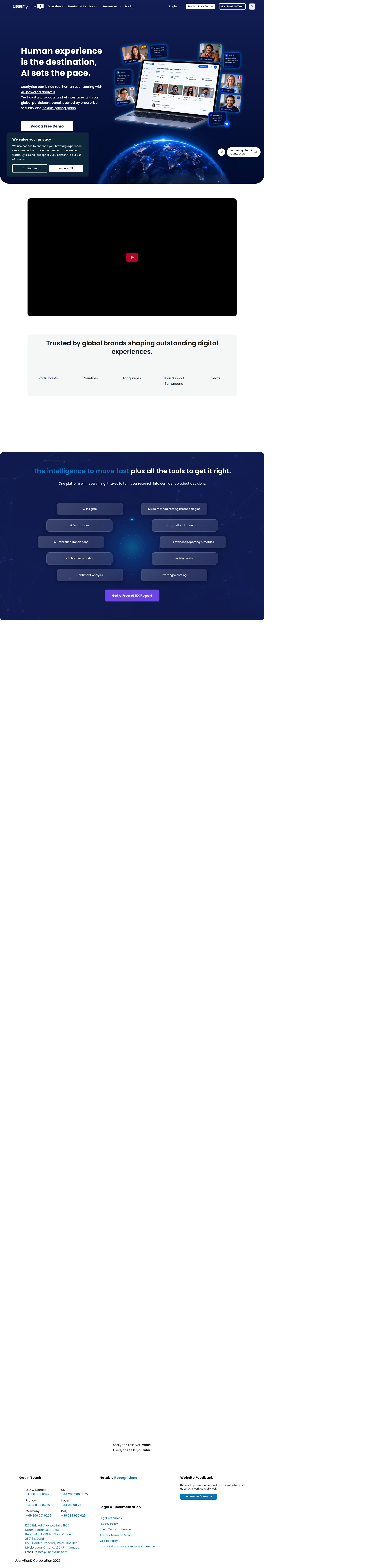 Userlytics website preview