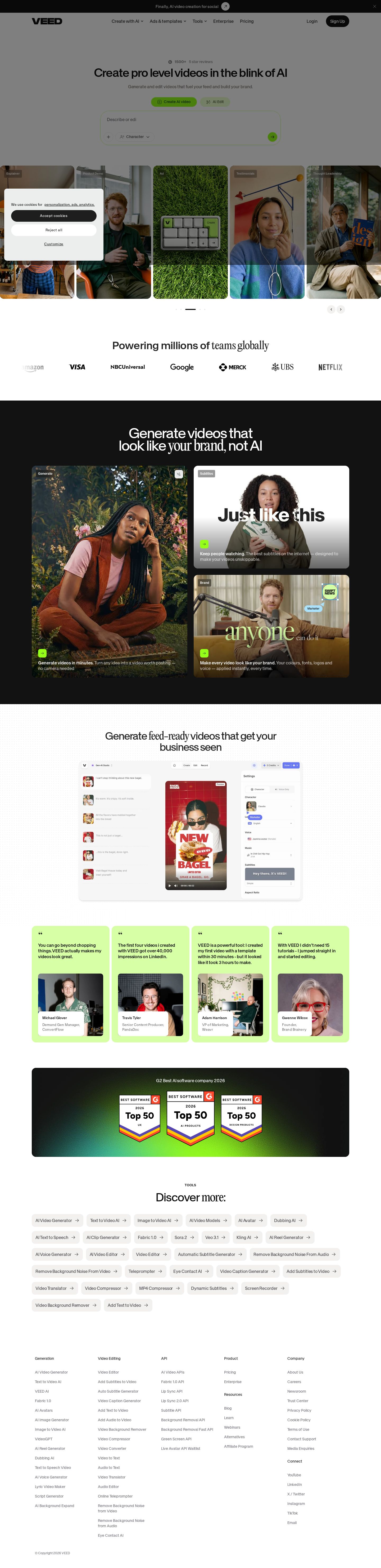VEED website preview